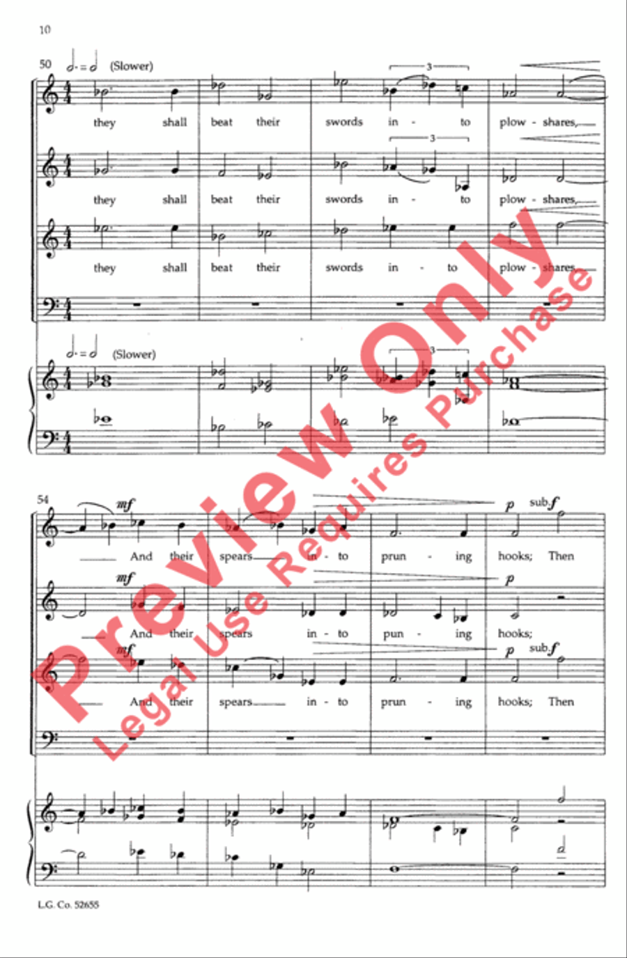 A Prophecy of Peace A Prophecy of Peace 4-Part scores gallery preview page 10
