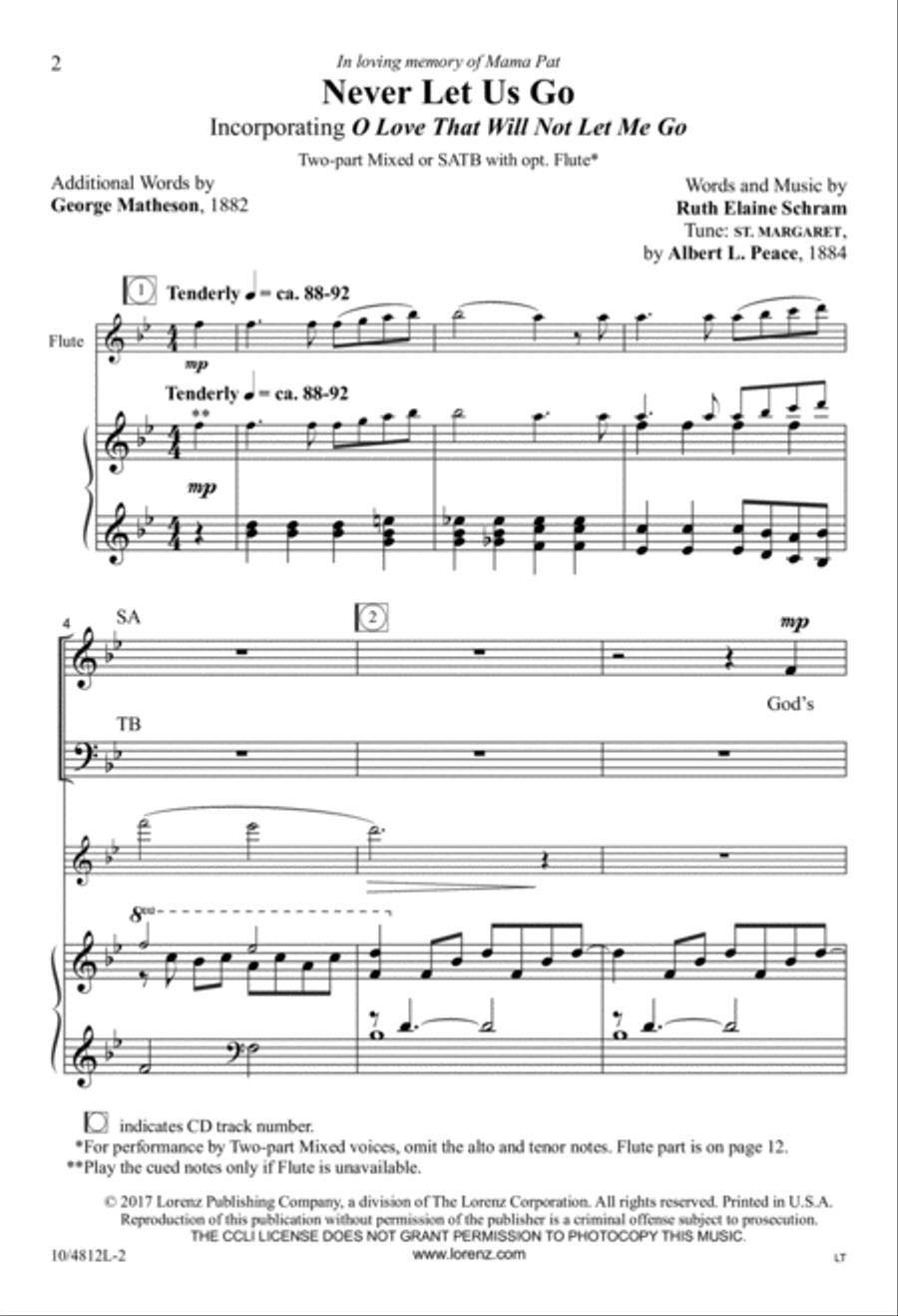 Never Let Us Go 2-Part scores gallery preview page 2