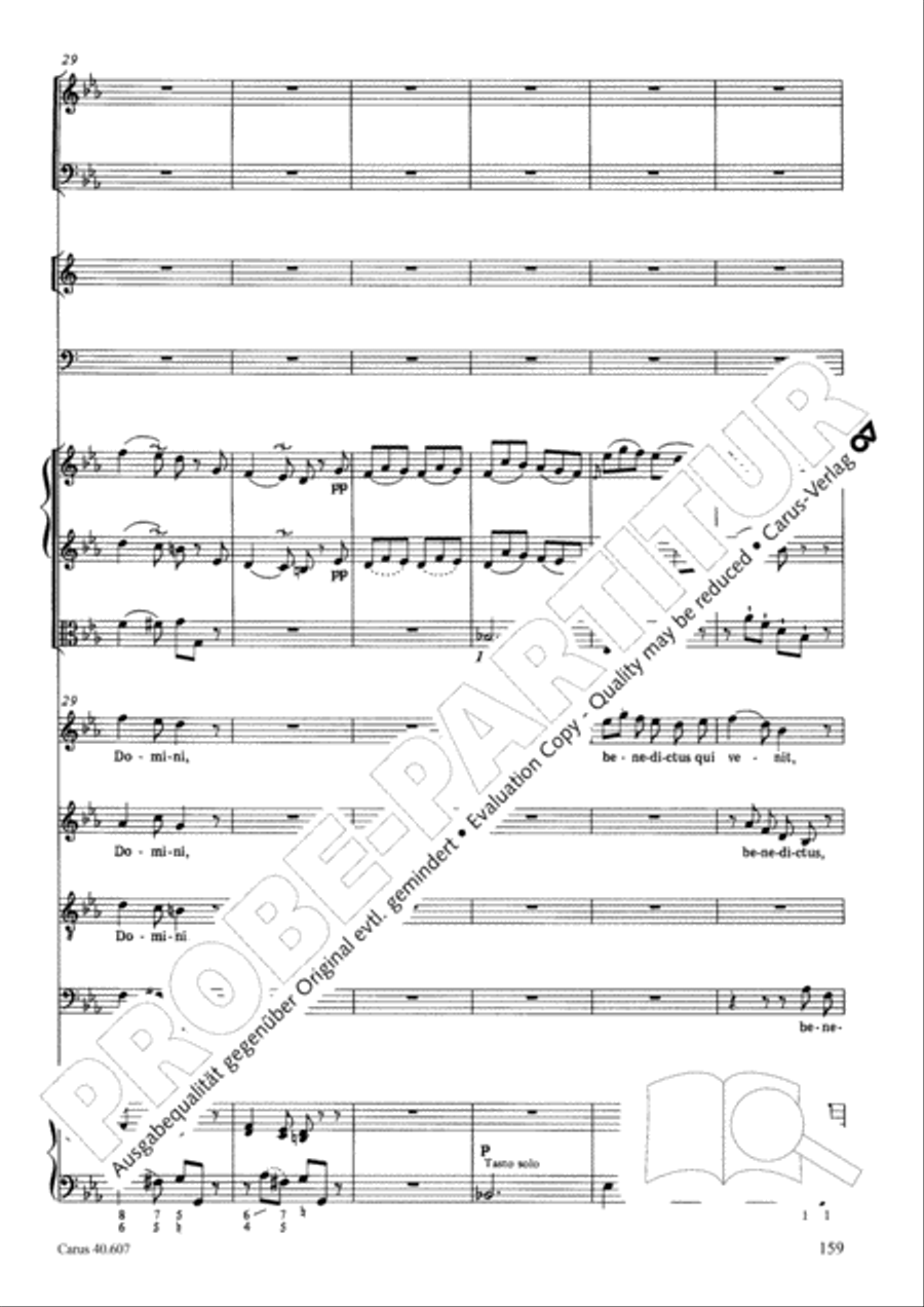 Mass in time of war (Missa in tempore belli) 4-Part scores gallery preview page 168