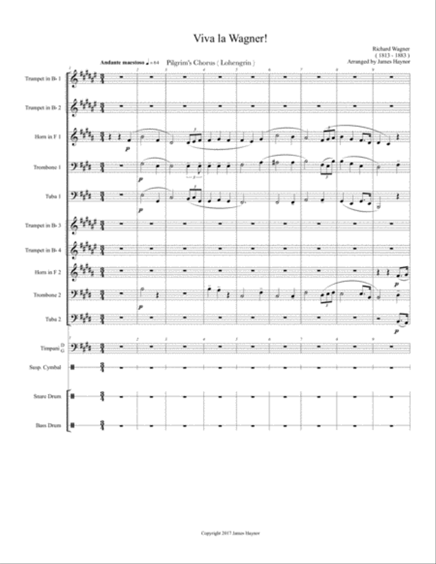 Viva la Wagner! Small Ensemble scores gallery preview page 3