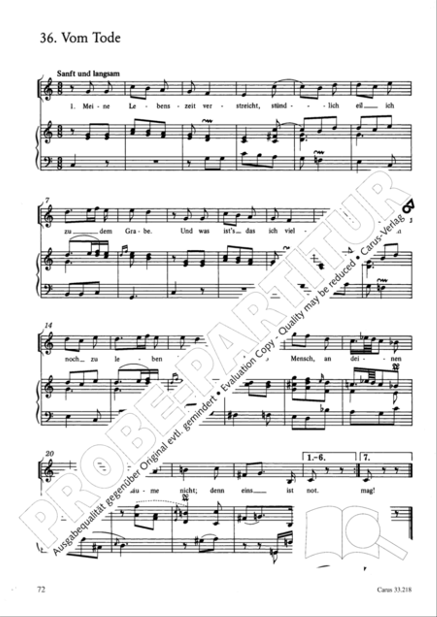 Geistliche Oden und Lieder (Gellert) Collection / Songbook scores gallery preview page 67