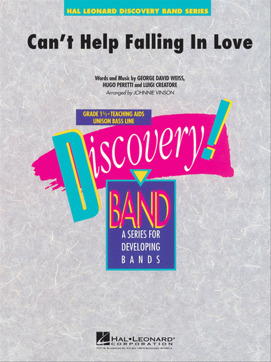 Can't Help Falling in Love Concert Band scores gallery preview page 1