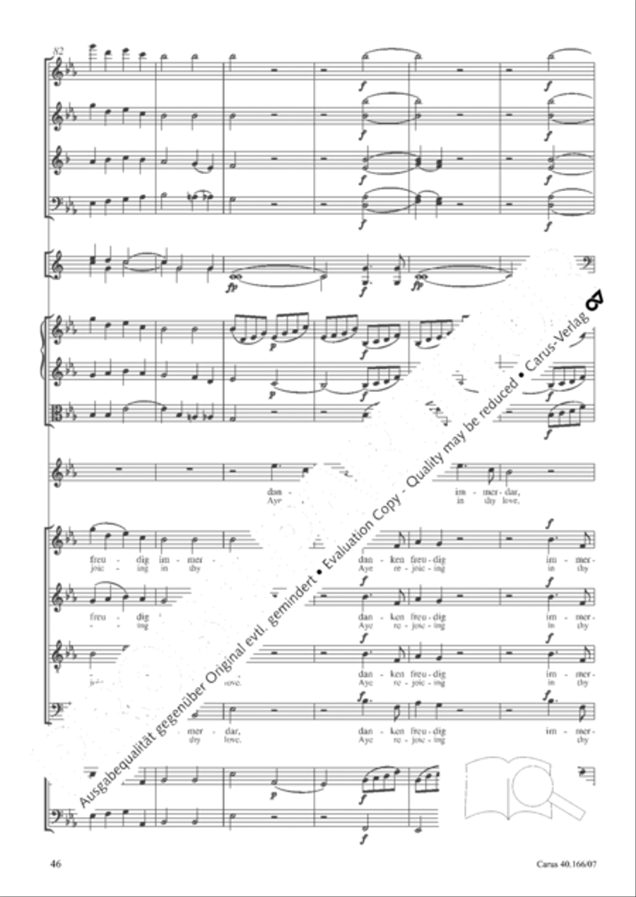 Hymn; Three sacred songs; fugue (Hymne; Drei geistliche Lieder und Fuge) Orchestra scores gallery preview page 47