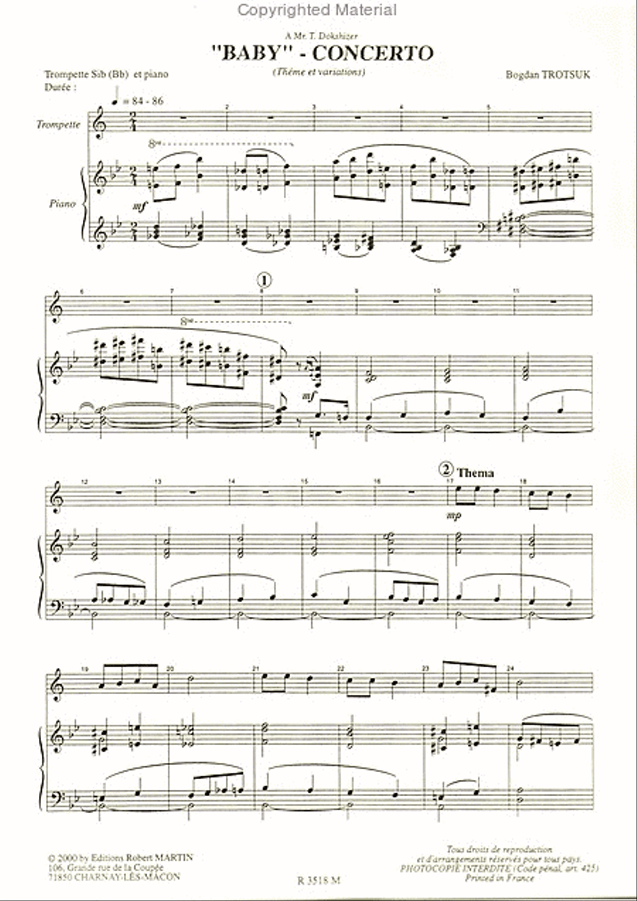 Baby concerto Trumpet Solo scores gallery preview page 2
