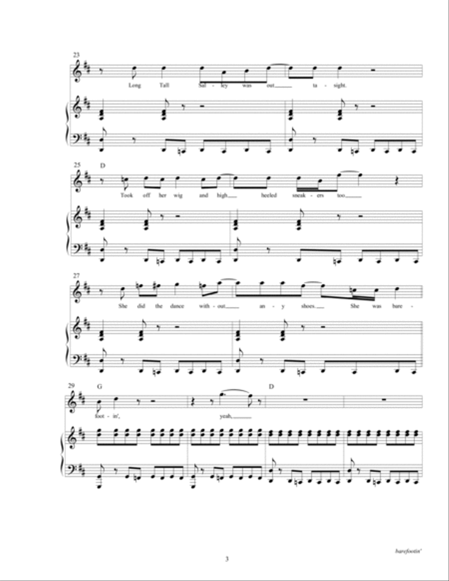 Barefootin' Voice scores gallery preview page 5