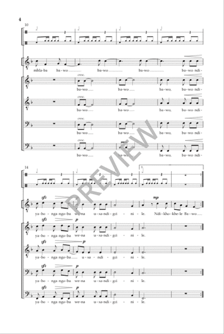 Ndikhokhele Bawo (TTBB) Ndikhokhele Bawo (TTBB) TTBB scores gallery preview page 5