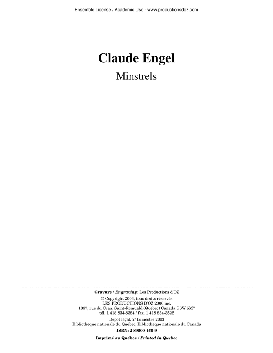 Minstrels Classical Guitar scores gallery preview page 1