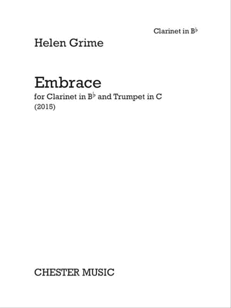 Embrace Clarinet scores gallery preview page 1