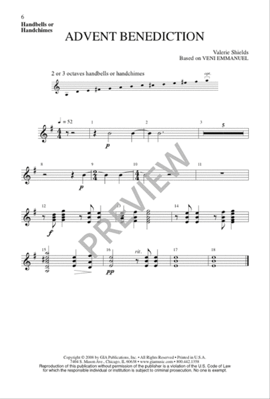 Advent Benediction 4-Part scores gallery preview page 6