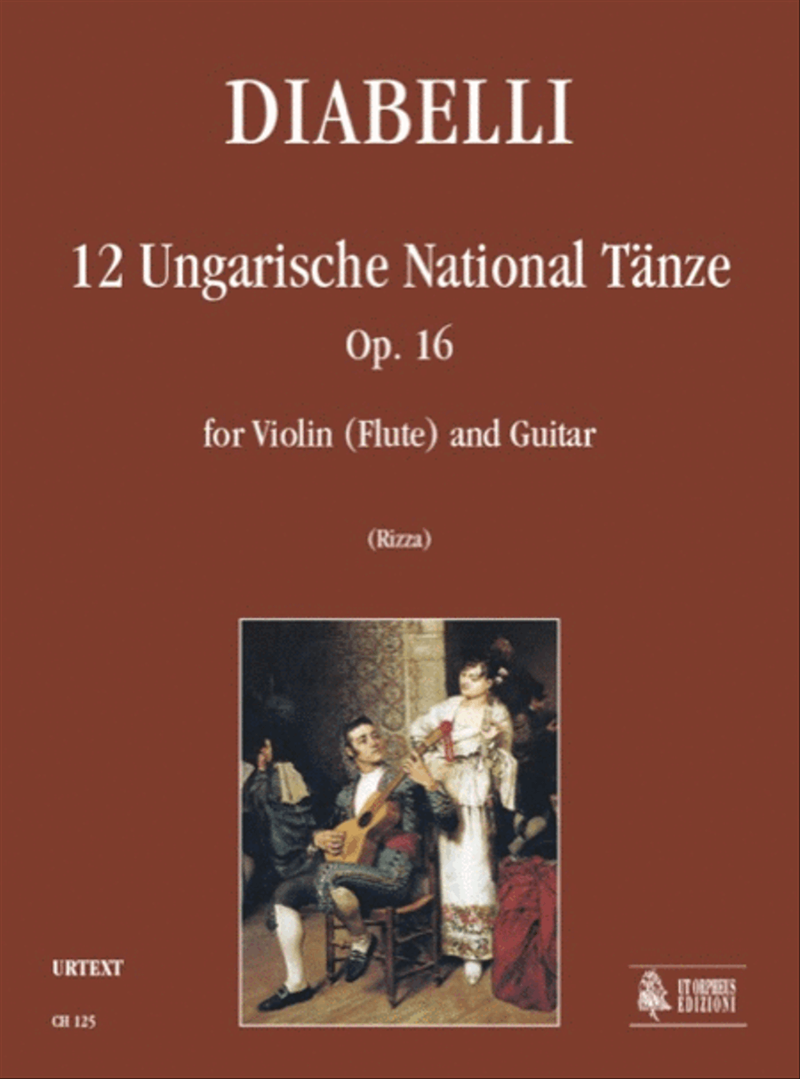12 Ungarische National Tänze Op. 16 for Violin (Flute) and Guitar Flute scores gallery preview page 1