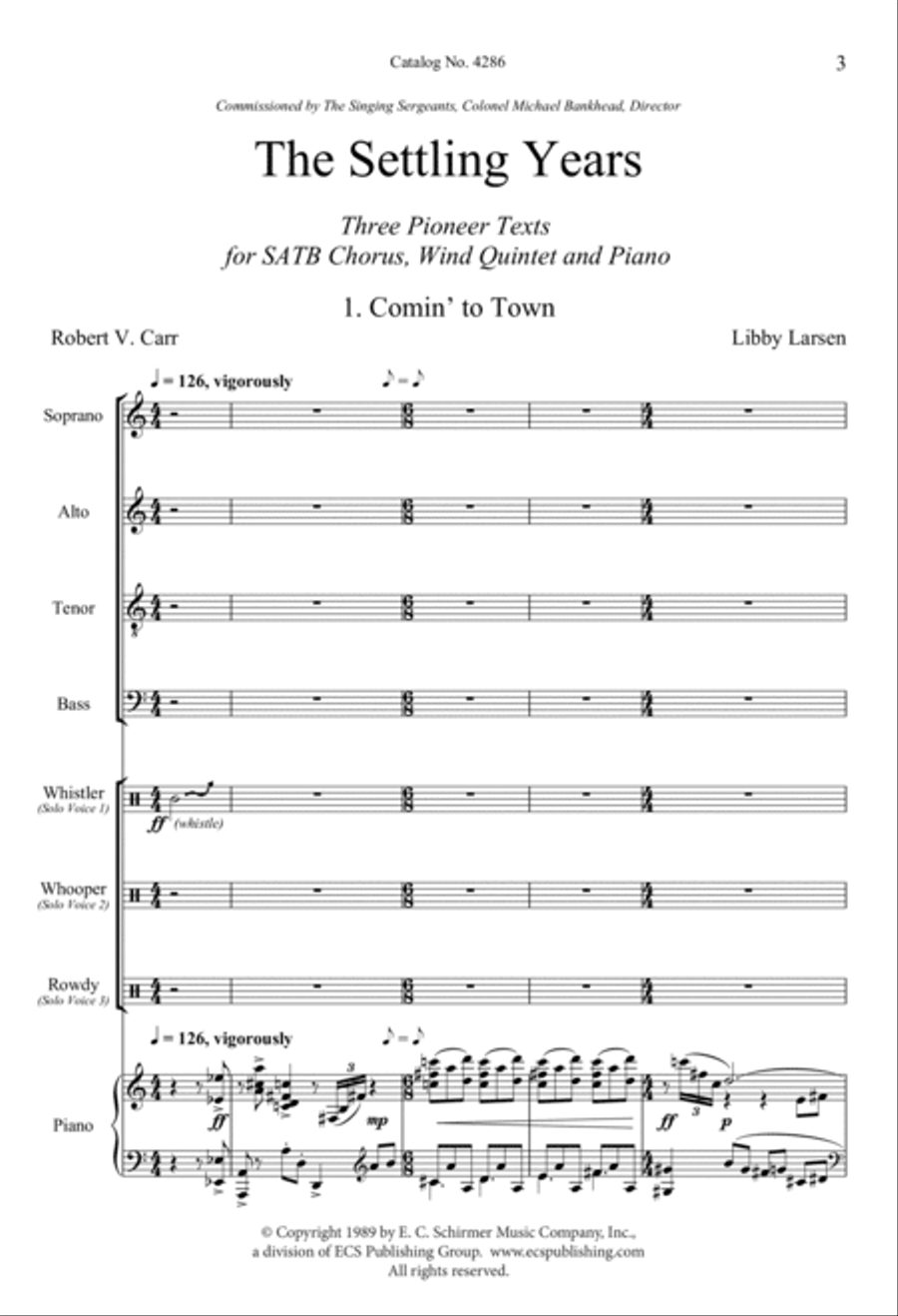 The Settling Years 4-Part scores gallery preview page 3