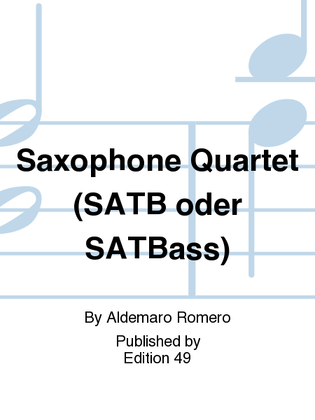 Book cover for Saxophone Quartet (SATB oder SATBass)