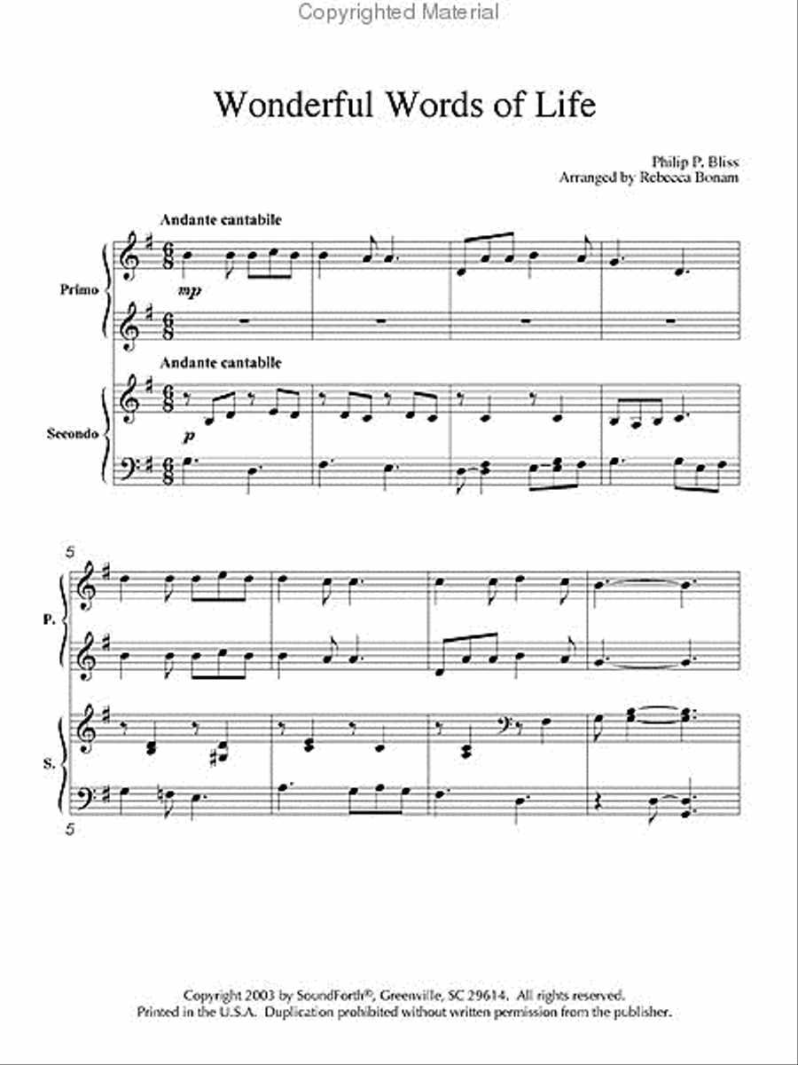 Power in the Blood 1 Piano, 4-Hands scores gallery preview page 2