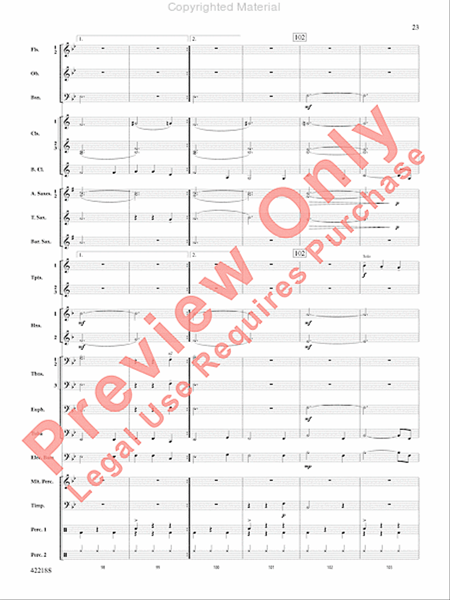Tower of Power Greatest Hits Concert Band scores gallery preview page 22