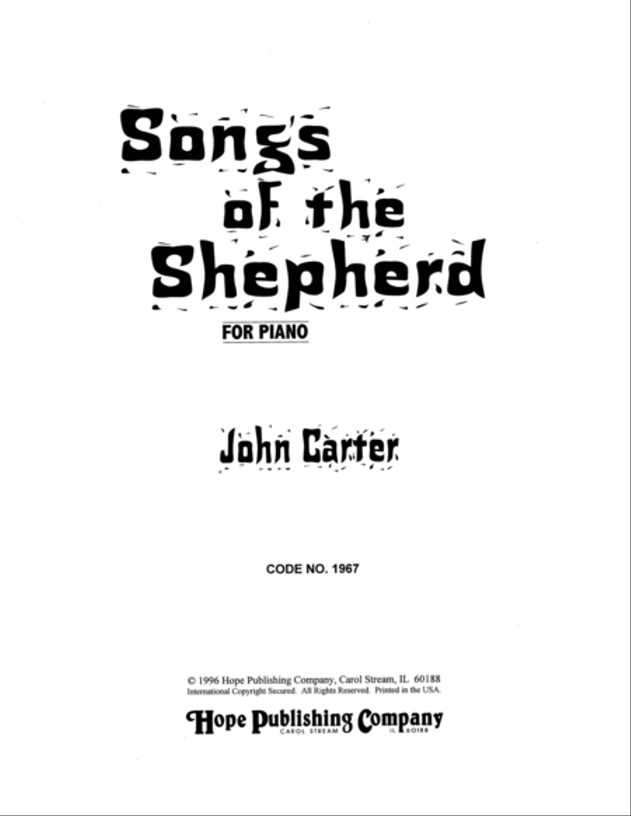 Songs of the Shepherd Piano Solo scores gallery preview page 3