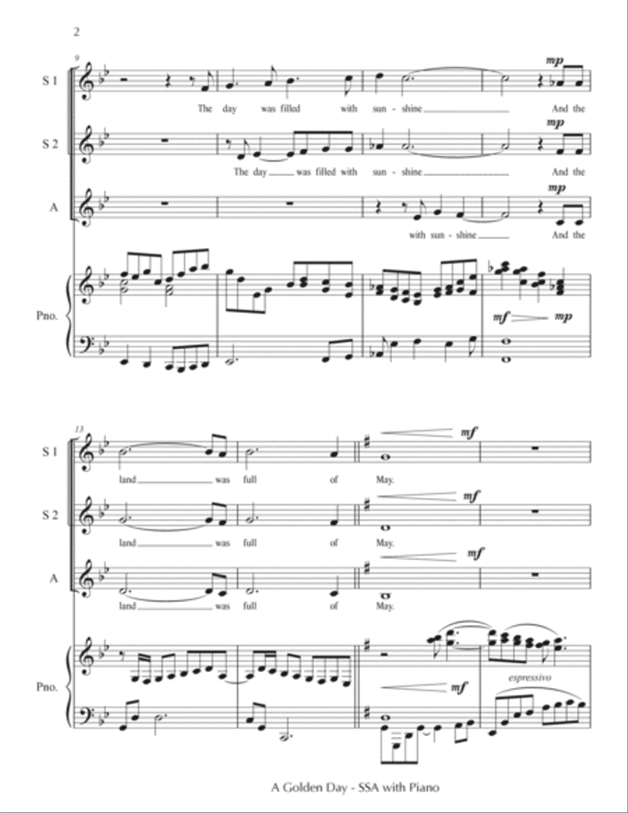 A Golden Day SSA scores gallery preview page 4