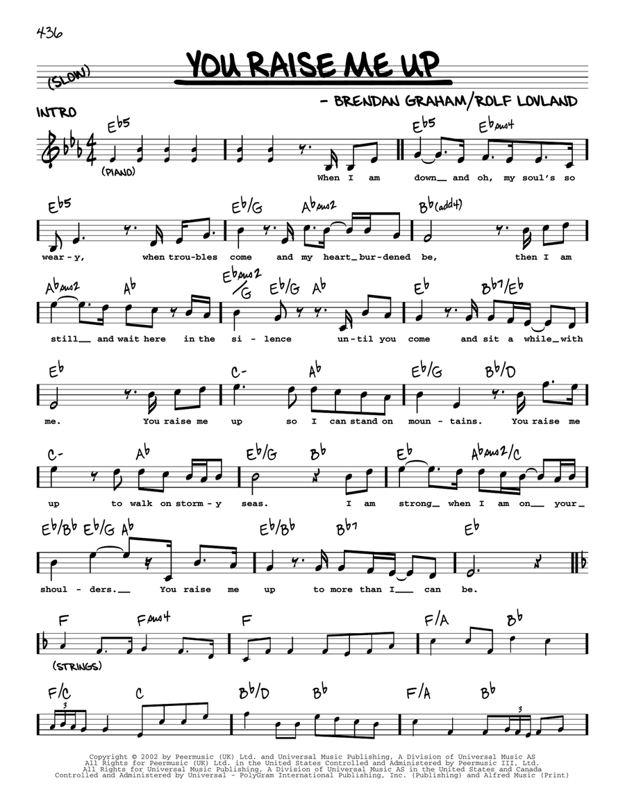 You Raise Me Up Voice scores gallery preview page 1