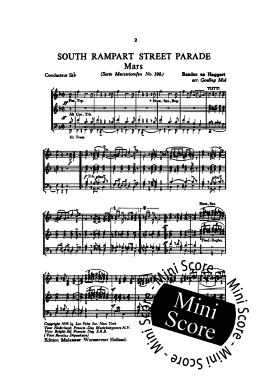 South Rampart Street Parade Fanfare Band scores gallery preview page 4