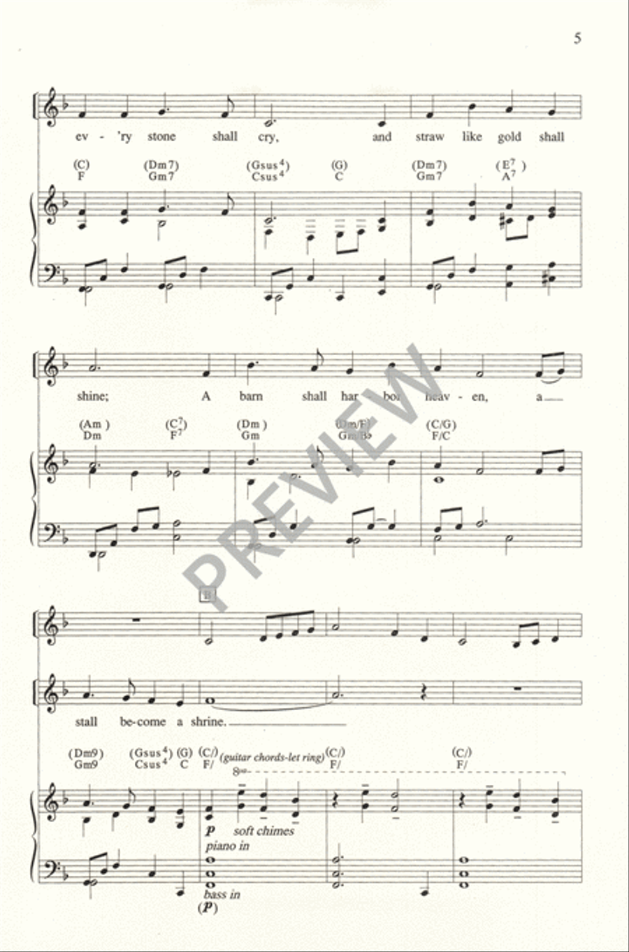 A Stable Lamp is Lighted 4-Part scores gallery preview page 6