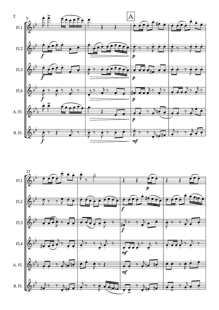Spanish Polonaise for Flute Choir Flute Choir scores gallery preview page 3