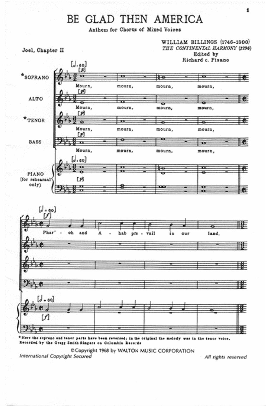 Be Glad Then America 4-Part scores gallery preview page 2