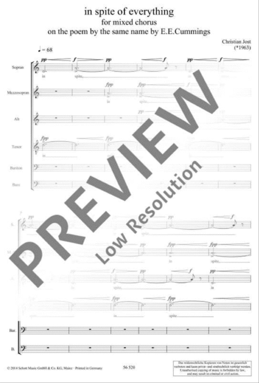 in spite of everything Mixed Choir scores gallery preview page 5