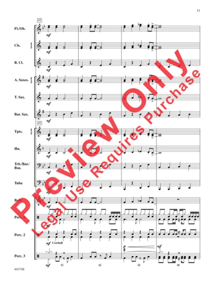 Rockin' Through the Snow Rockin' Through the Snow Concert Band scores gallery preview page 12