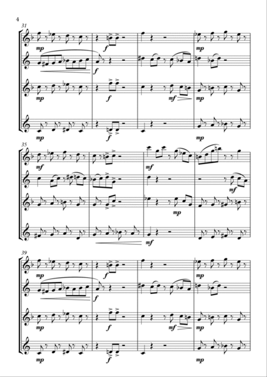 i Sax - Saxophone Quartet Saxophone Quartet scores gallery preview page 4