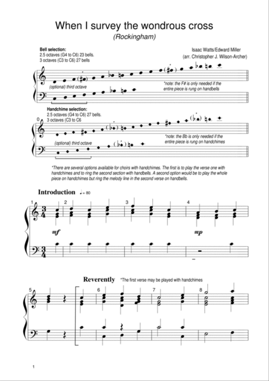 When I survey the wondrous Cross Handbell Choir scores gallery preview page 3