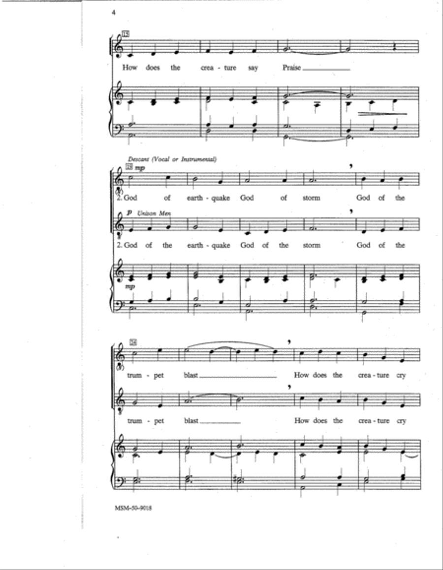 God of the Sparrow, God of the Whale 4-Part scores gallery preview page 3