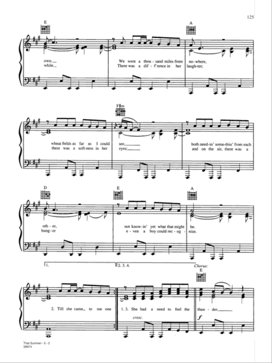That Summer Piano, Vocal, Guitar scores gallery preview page 2