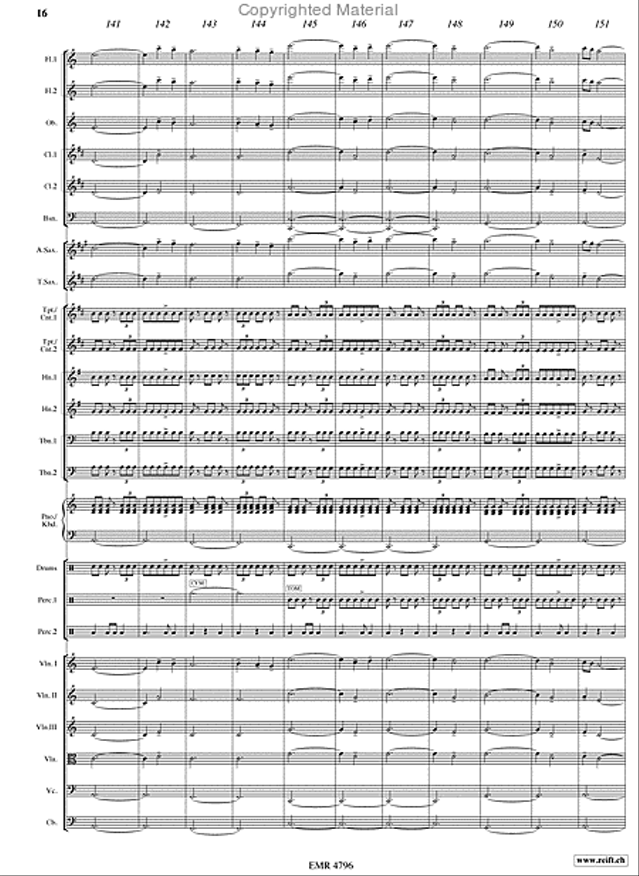 The Last Of The Mohicans Orchestra scores gallery preview page 16