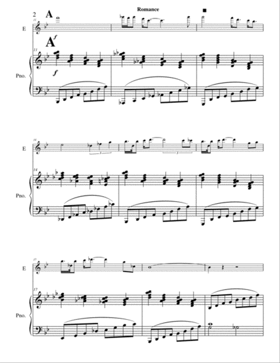 Two Romances Flute Solo scores gallery preview page 2