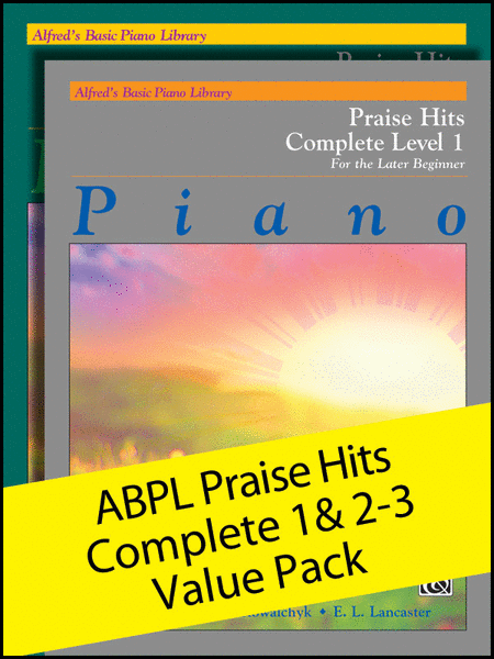 Alfred's Basic Piano Library Praise Hits Complete 1 & 2-3 Value Pack