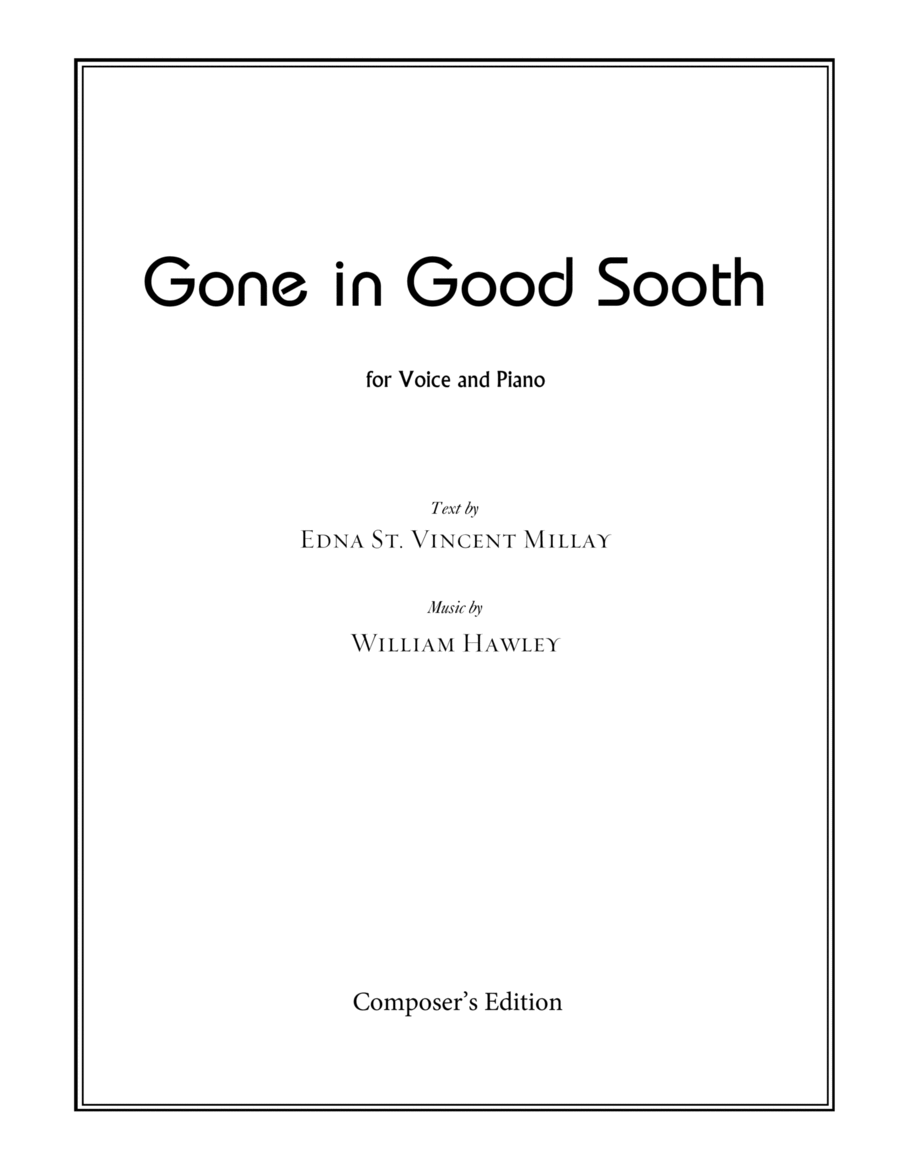 Gone In Good Sooth Voice scores gallery preview page 1