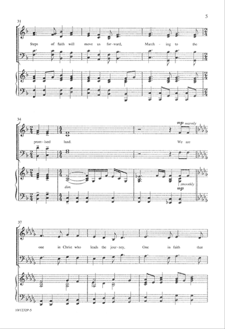 Marching to the Promised Land 4-Part scores gallery preview page 5