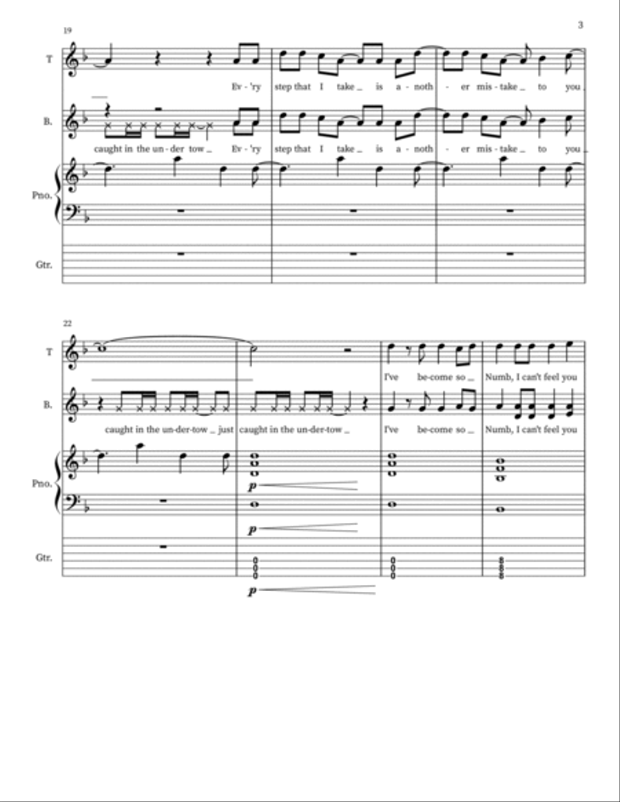 Numb Numb 3-Part scores gallery preview page 3