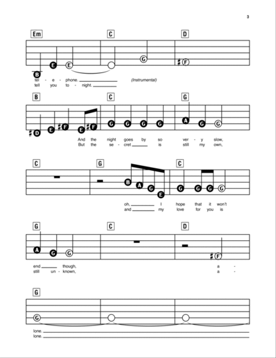 Alone Electronic Keyboard scores gallery preview page 2
