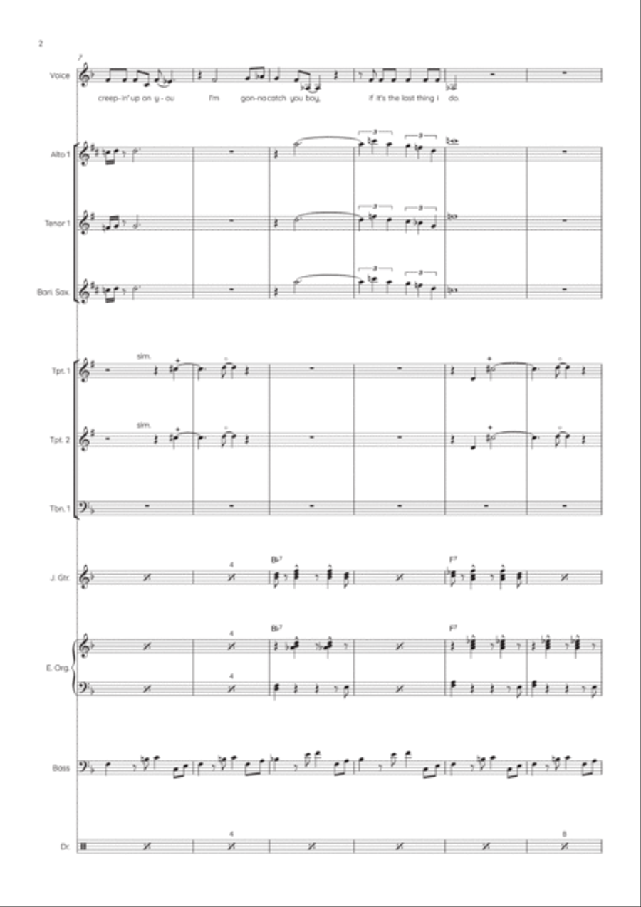 Sneaking Up On You Jazz Ensemble scores gallery preview page 3