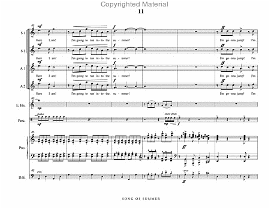Song of Summer Song of Summer SSAA scores gallery preview page 12