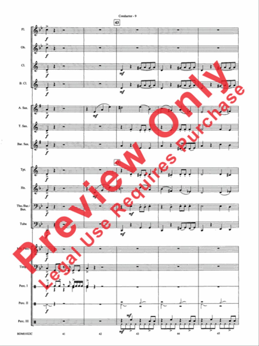 Dark Adventure Concert Band scores gallery preview page 11