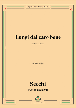 Book cover for Secchi-Lungi dal caro bene,in D flat Major