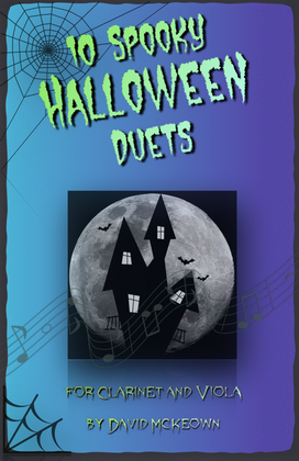 Book cover for 10 Spooky Halloween Duets for Clarinet and Viola