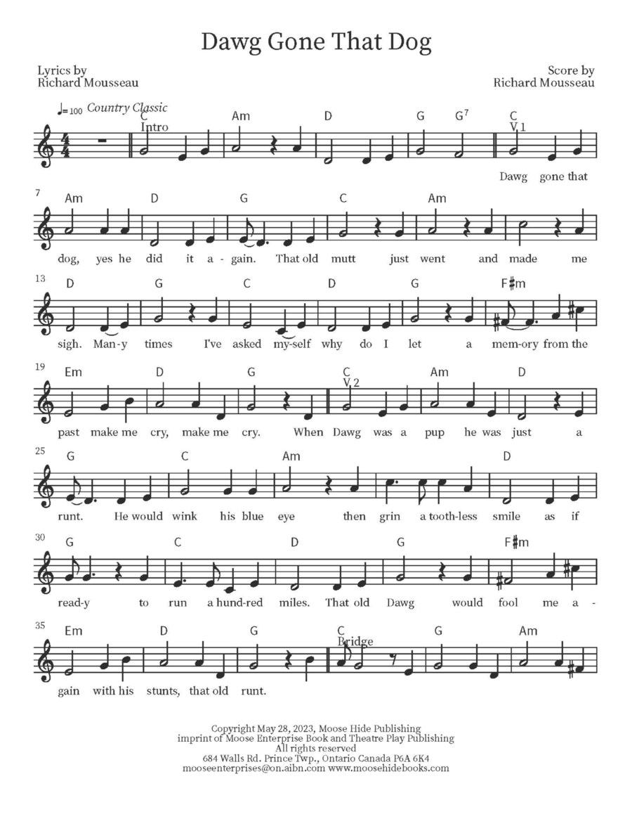 Dawg Gone That Dog Piano scores gallery preview page 1