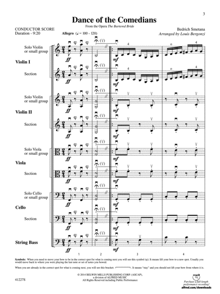 Dance of the Comedians (from the opera The Bartered Bride): Score