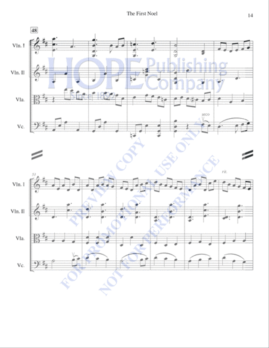 A String Quartet Christmas String Quartet scores gallery preview page 15
