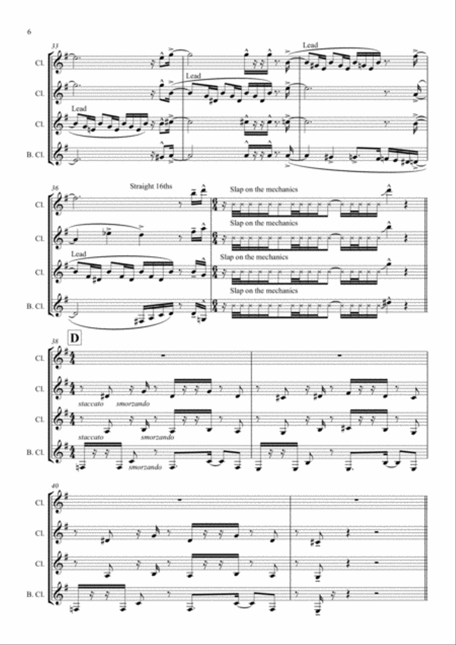 A Night In Tunisia Woodwind Quartet scores gallery preview page 6