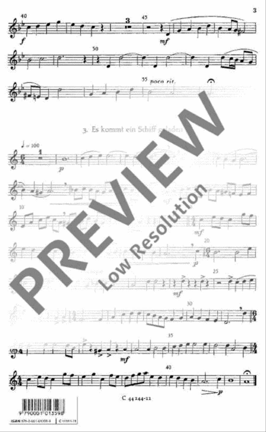 O Heiland, reiß die Himmel auf Choir scores gallery preview page 3