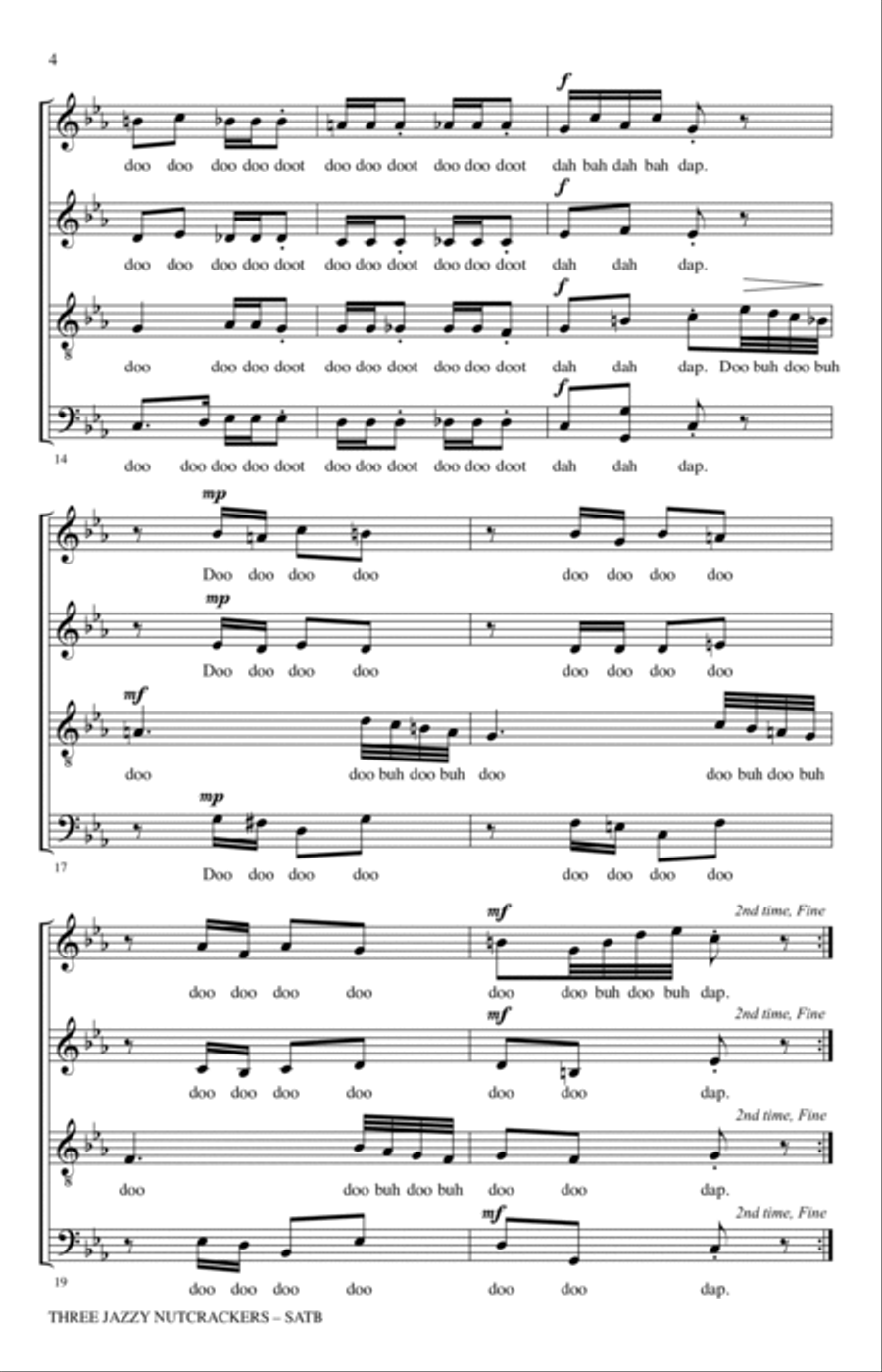 Three Jazzy Nutcrackers Three Jazzy Nutcrackers 4-Part scores gallery preview page 3