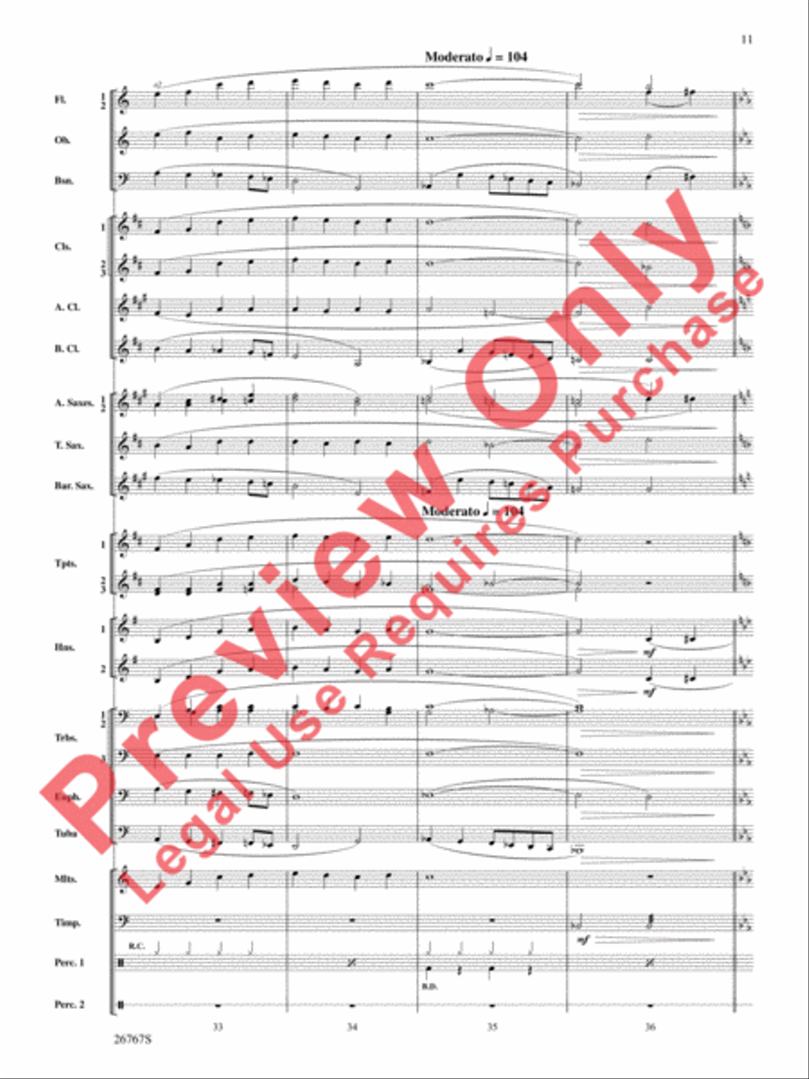 Variations on Ding Dong the Witch Is Dead (from The Wizard of Oz) Concert Band scores gallery preview page 12